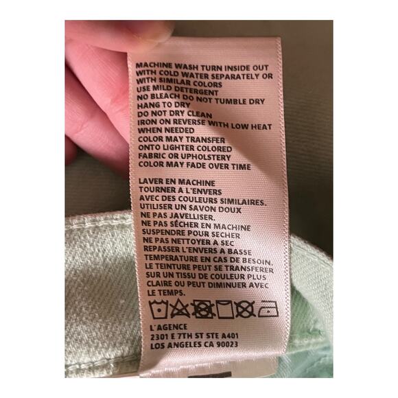 L'Agence jeans High Rise Crop Slim light mint size 24 - Picture 6 of 6